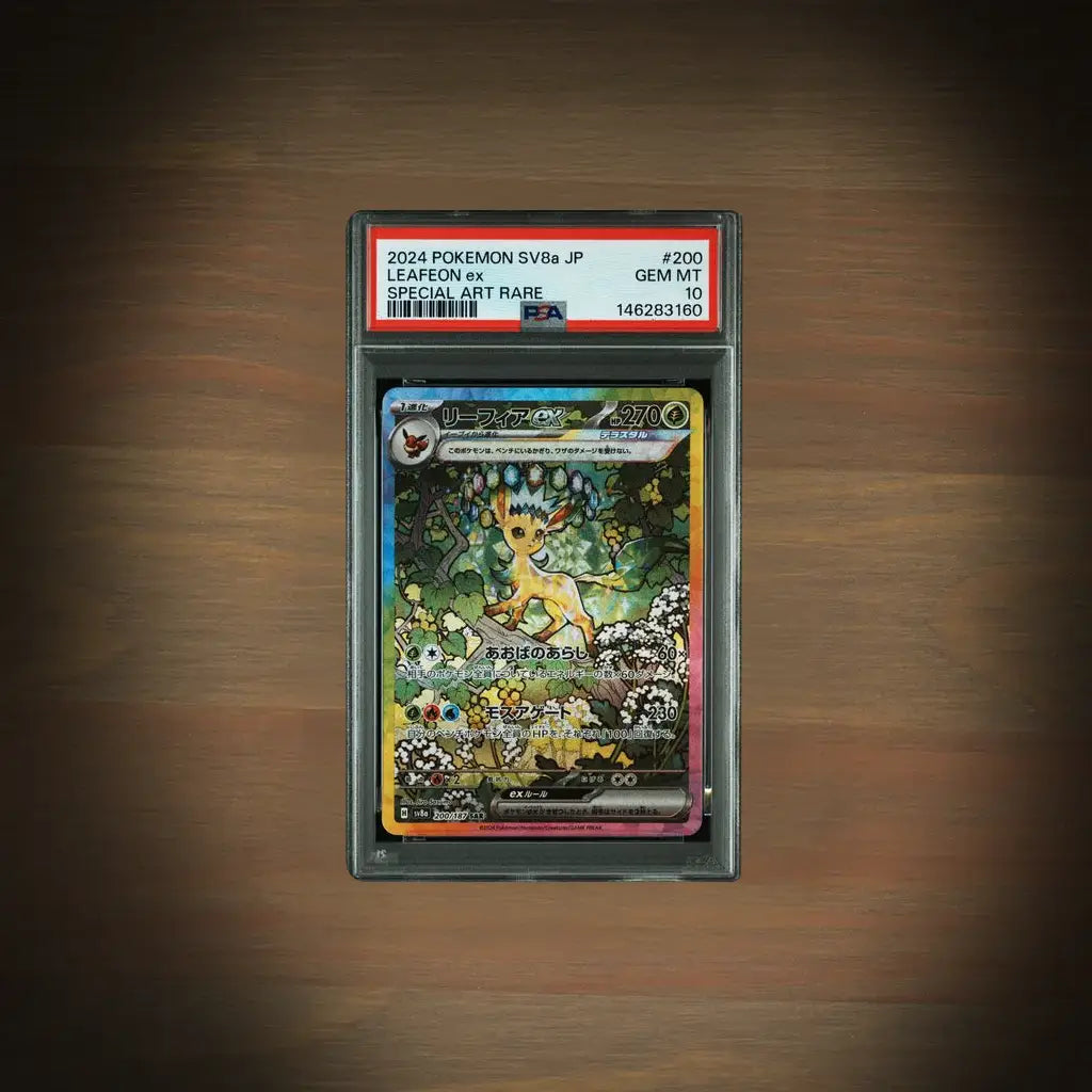 Pokemon Leafeon ex 200/187 Terastal Festival ex PSA 10 Japanisch Vorderseite