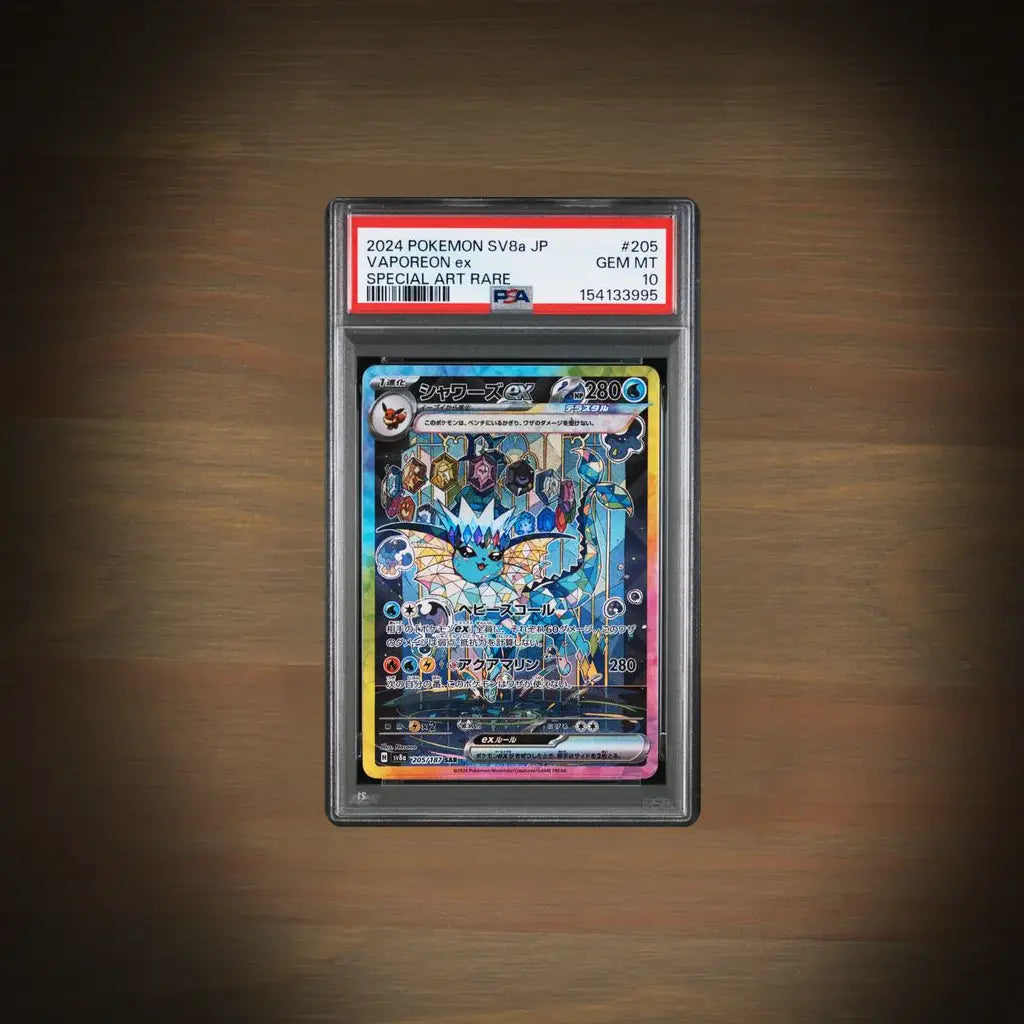Pokemon Vaporeon ex 205/187 Terastal Festival ex PSA 10 Japanisch Vorderseite