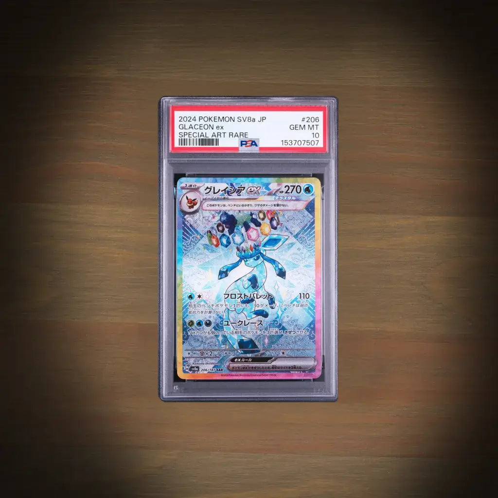 Pokemon Glaceon ex 206/187 Terastal Festival ex PSA 10 Japanisch Vorderseite