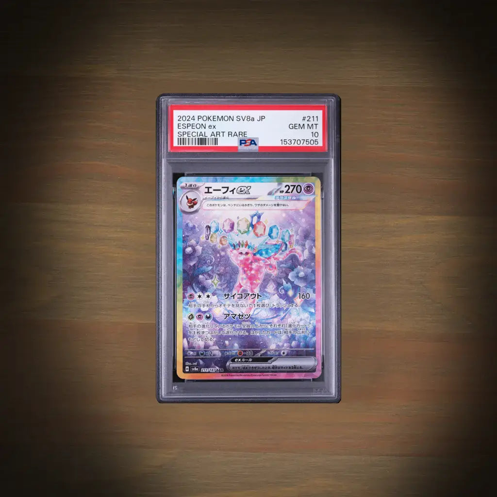 Pokemon Espeon ex 211/187 Terastal Festival ex PSA 10 Japanisch Vorderseite