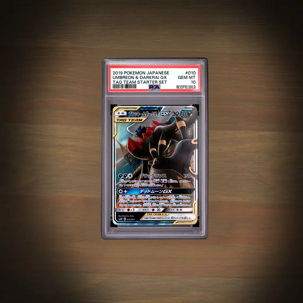 Pokemon Nachtara und Darkrai-GX 010/031 TAG TEAM GX Starter Set PSA 10 JP