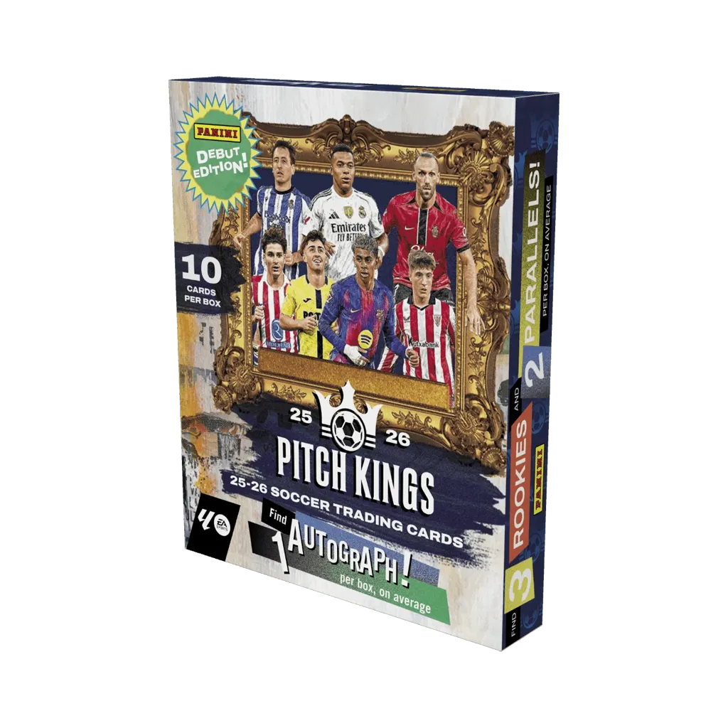 Panini Pitch Kings La Liga 2025/26 Hobby International Box mit 10 Fußballkarten