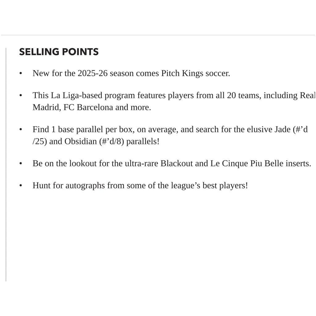 Highlights der Panini Pitch Kings 2025/26 Blaster Box mit Jade Obsidian Inserts und Autogramm-Chance