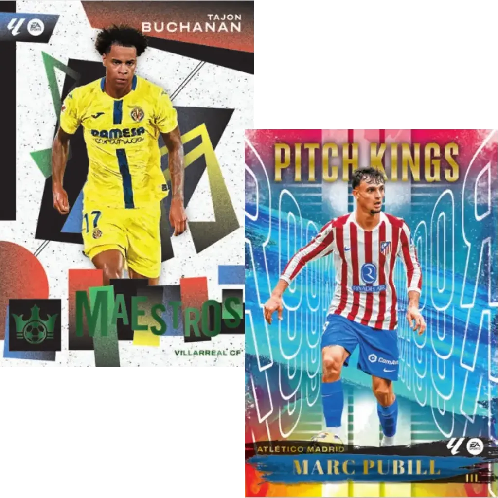 Tajon Buchanan Maestros Jade und Marc Pubill Rookies III aus Panini Pitch Kings 2025/26