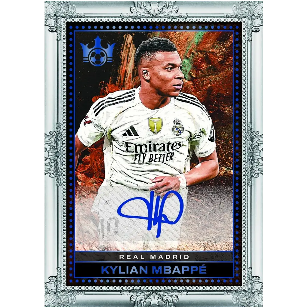 Kylian Mbappé Legacy Portrait Signatures Autogrammkarte aus Panini Pitch Kings 2025/26