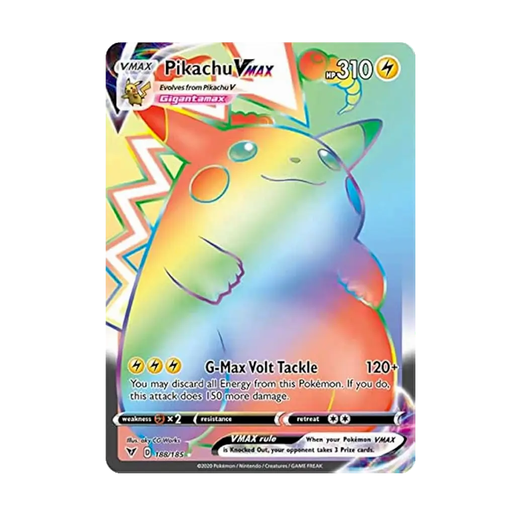 Pikachu Vmax Rainbox Vivid Voltage/Farbenschock 188/185
