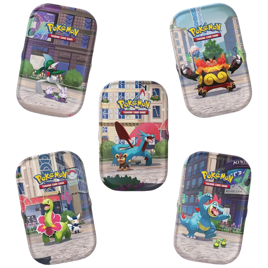 Pokemon Illumina City Mini Tins Deutsch mit fünf verschiedenen Motiven als zufällige Auswahl