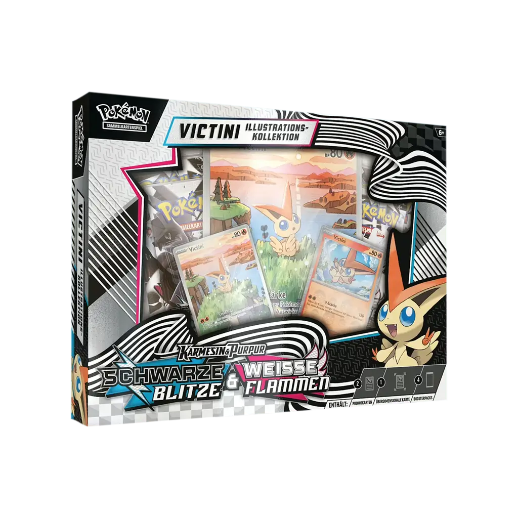 Pokemon Victini Illustrations-Kollektion [DE] – mit drei Promokarten, 4 Boostern und übergroßer Karte