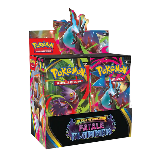 Pokémon TCG Fatale Flammen ME02 Display – 36 Booster mit Mega Glurak Y-ex, Mega Gengar ex & Illustration Rares