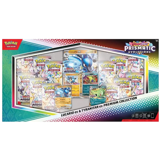 Pokemon Prismatic Evolutions - Lucario ex & Tyranitar ex Premium Collection [EN]