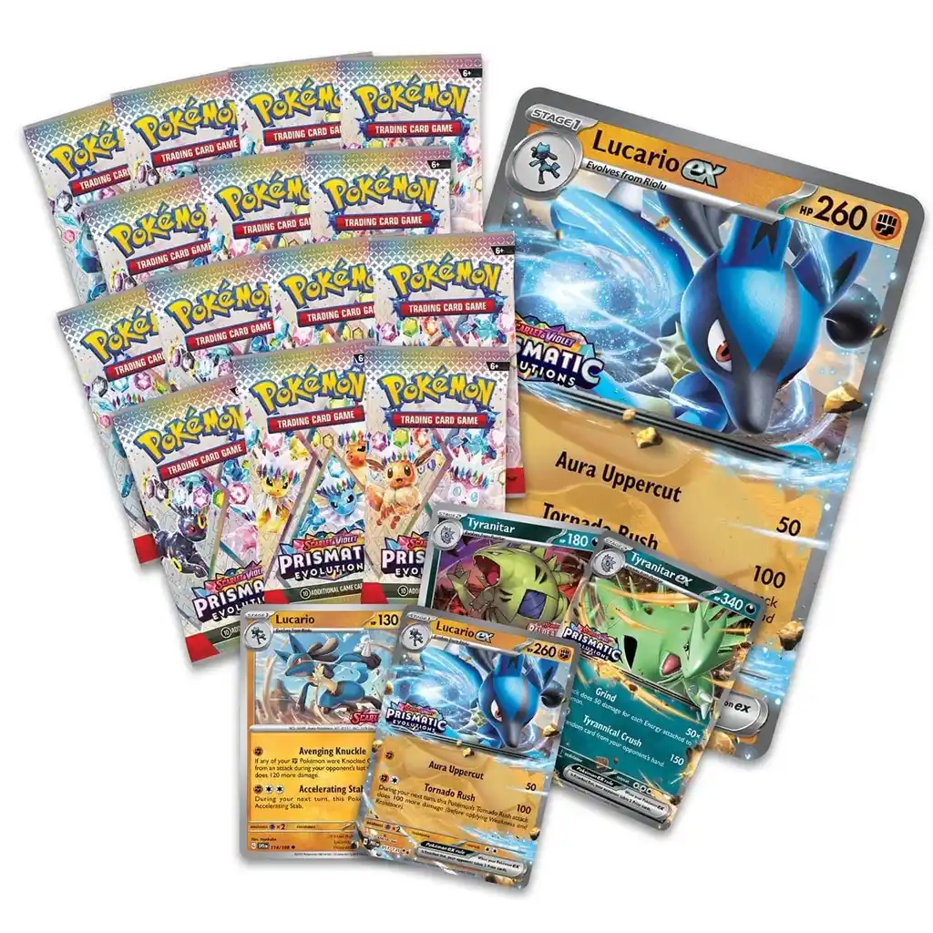 Pokemon Prismatic Evolutions - Lucario ex & Tyranitar ex Premium Collection [EN]