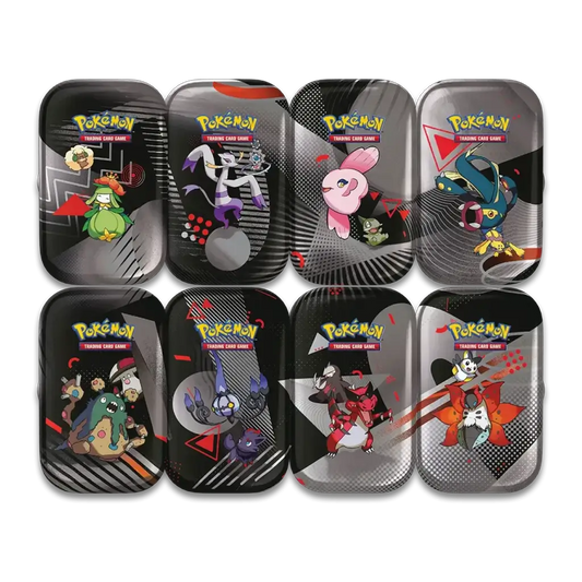 Pokemon Unova Mini Tin [EN] – Black Bolt & White Flare Booster, Sticker & Art-Card (SV10.5)