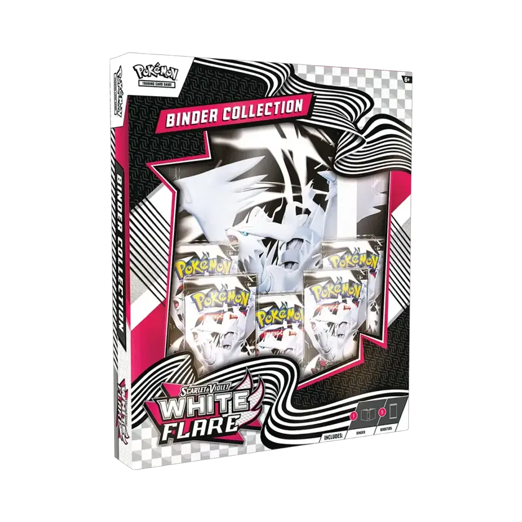 Pokemon White Flare Binder Collection [EN] – Reshiram-Album mit 5 SV10.5 Boostern, Release 18.07.2025
