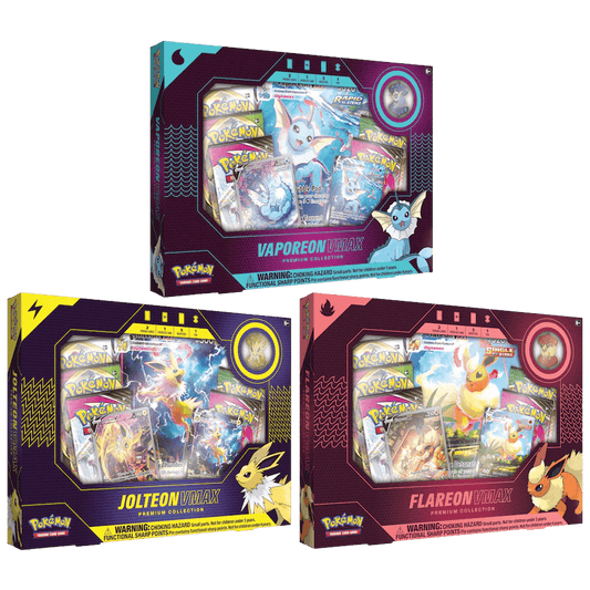 Pokemon Vaporeon V/Jolteon V/Flareon V VMAX Premium Collection Box 
