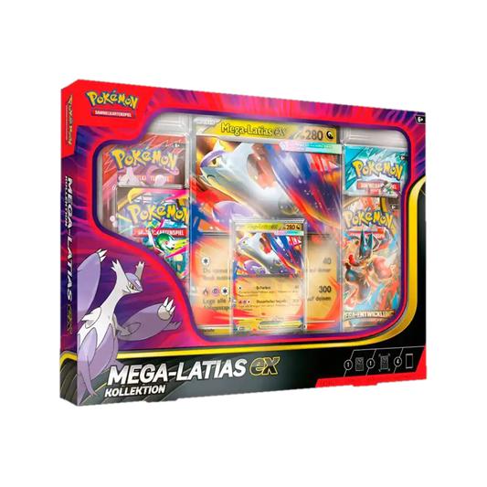 Pokémon Mega-Latias EX Kollektion Deutsch mit 4 Boostern, Promo-Karte, XL-Karte und Code-Karte