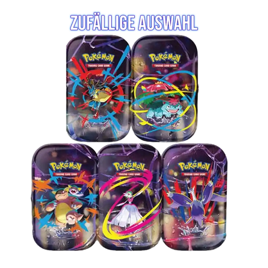 Pokémon Mega-Entwicklung 01 Mini-Tin Deutsch mit 2 Boostern, Kunstkarte und Münze – Motiv zufällig