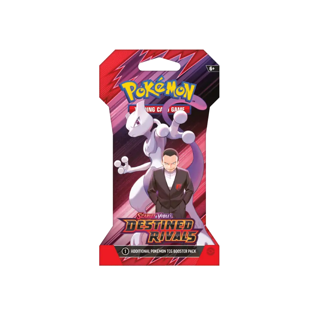 Pokémon TCG – Destined Rivals [EN] Sleeved Boosterpack aus der Karmesin & Purpur SV10 Erweiterung, versiegelt und originalverpackt