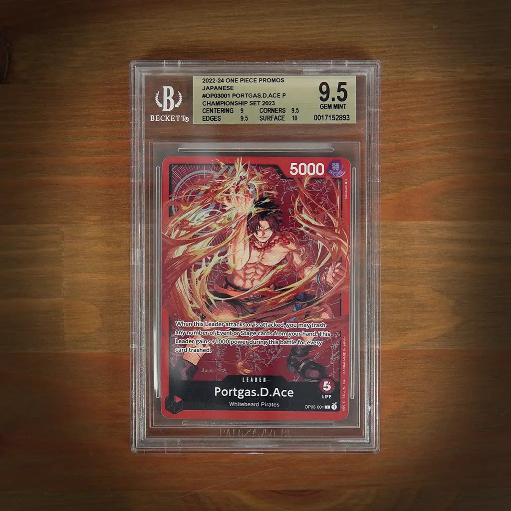 Portgas.D.Ace OP03-001 Alt Art Leader Championship Set 2023 japanese Promos - Beckett BGS 9.5