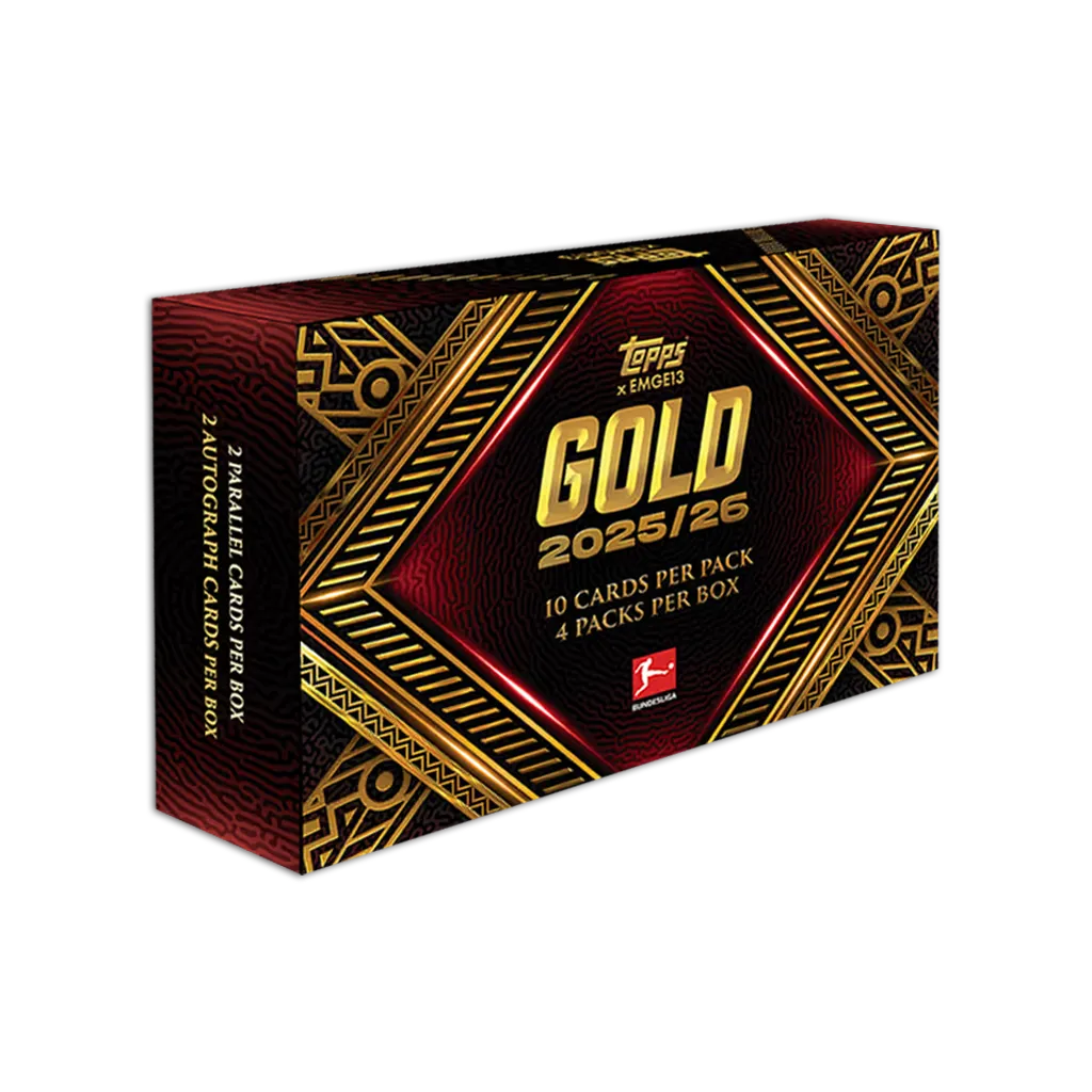 Topps Bundesliga Gold 2025/26 Hobby Box mit vier Packs