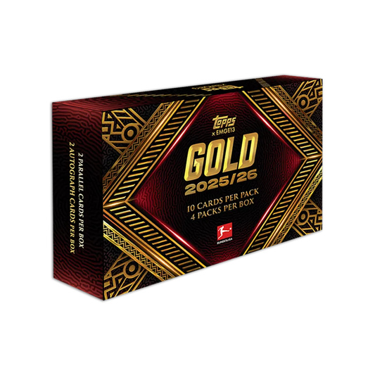 Topps Bundesliga Gold 2025/26 Hobby Box mit vier Packs