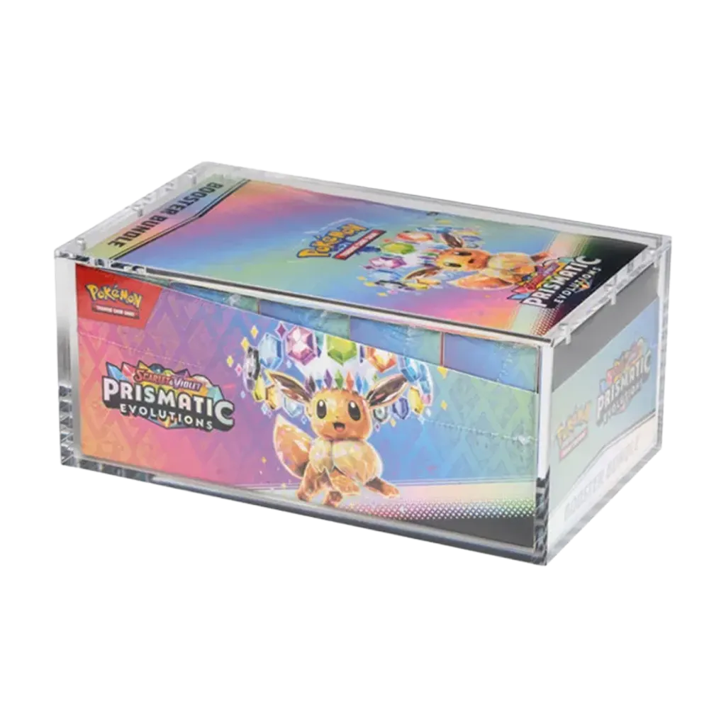 The Acrylic Box Pokemon Booster Bundle Retail Display V1 Acryl Case mit geschlossenem Magnetdeckel