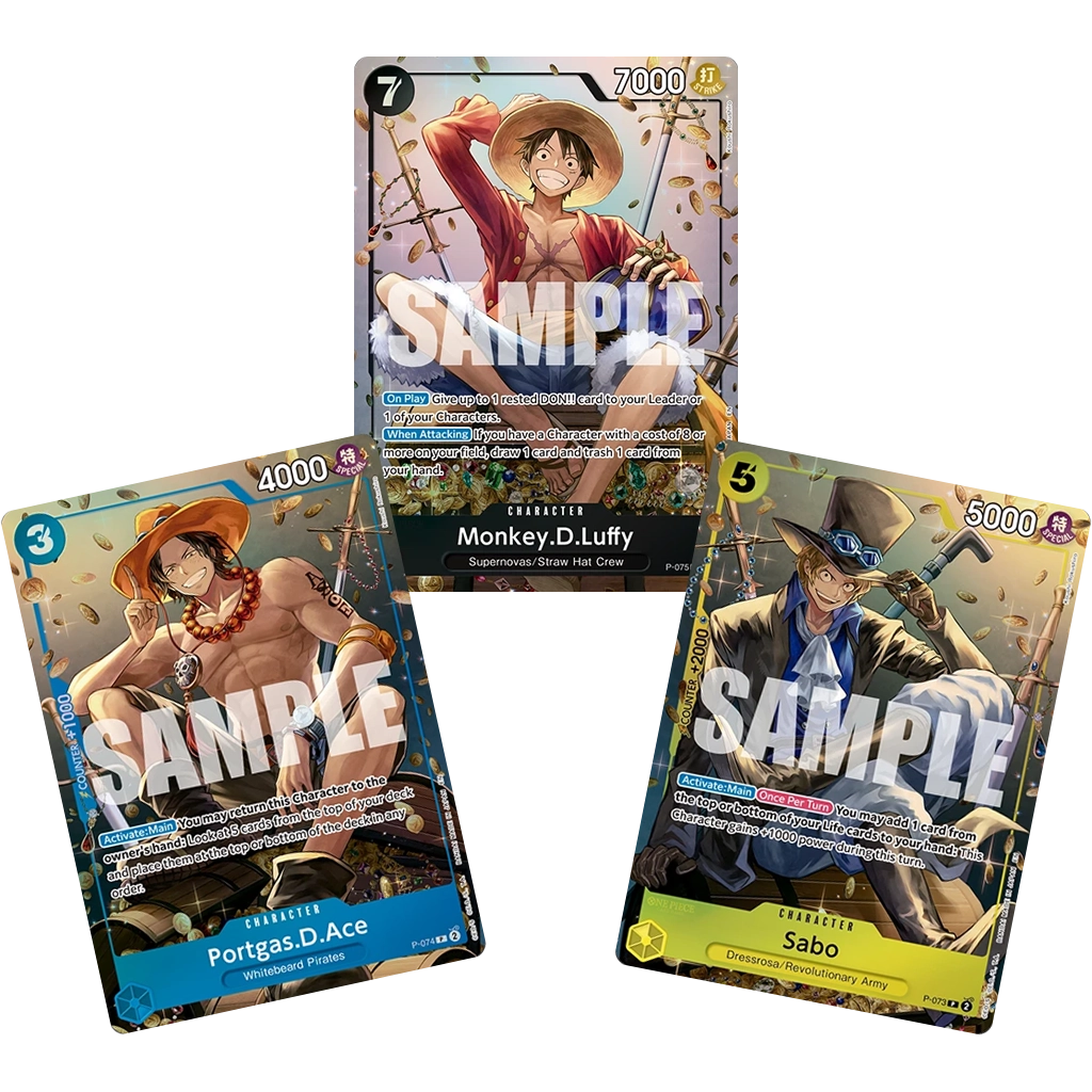 One Piece Card Game Tin Pack Set Vol.2 TS02 – Promo Karten luffy sabo und ace
