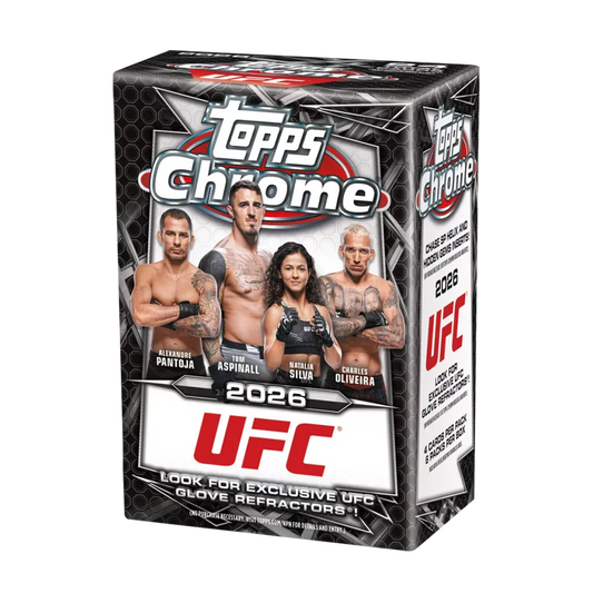 Topps Chrome UFC 2026 Value Box englisch mit 6 Packs und exklusiven UFC Glove Refractors