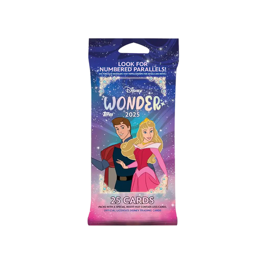 Topps Disney Wonder 2025 Fat Pack – versiegeltes Disney-Fat Pack mit 25 Sammelkarten aus dem Disney Wonder Karten-Set
