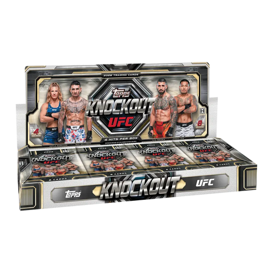 Topps Knockout UFC Hobby Box 2026 Englisch mit 4 Packs und 4 Hits pro Box