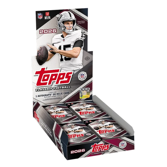 Topps NFL Flagship Football 2026 Hobby Box EN mit 20 Packs und Fernando Mendoza