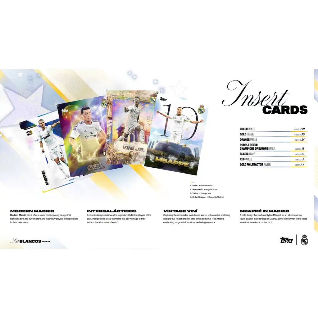 Topps Real Madrid Los Blancos 2025 2026 Hobby Box Fußball Trading Cards