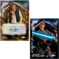 Han Solo 1-of-1 Autogramm und Anakin Skywalker nummerierte Topps Chrome Karten