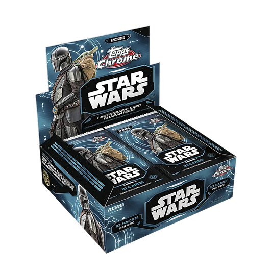 Topps Star Wars Chrome 2026 Hobby Box mit zehn Boosterpacks