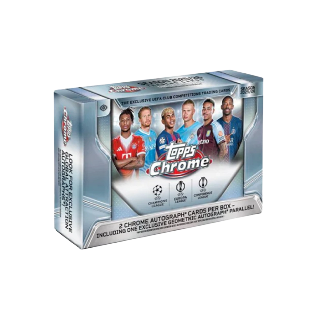 Topps Chrome UEFA Club Competitions Breakers Delight Box 2025 26 Englisch mit 2 Autogrammen