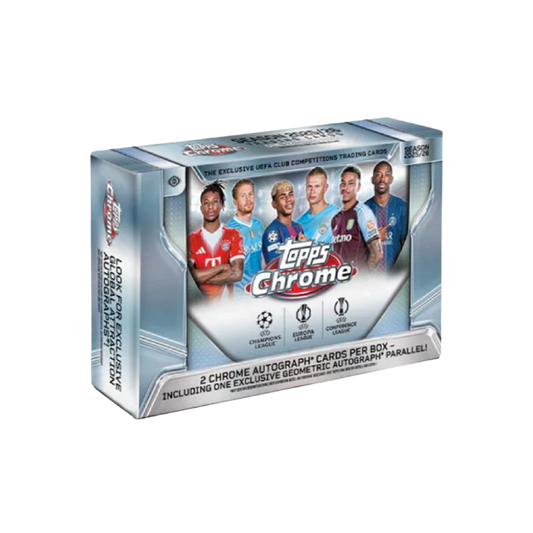 Topps Chrome UEFA Club Competitions Breakers Delight Box 2025 26 Englisch mit 2 Autogrammen