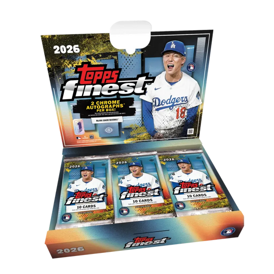 Topps Finest Baseball Hobby Box 2026 Englisch mit 6 Packs und 2 Autogrammen pro Box