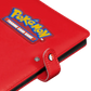 Ultra PRO Pokemon Premium Red 4-Pocket Snap Binder mit Pokemon-Logo und Pokeball-Verschluss im Detail