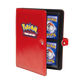 Ultra PRO Pokemon Premium Red Snap Binder halb geöffnet mit seitlichen Kartenfächern