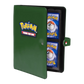 Grüner Ultra PRO Pokemon Snap Binder halb geöffnet mit sichtbaren Kartenfächern