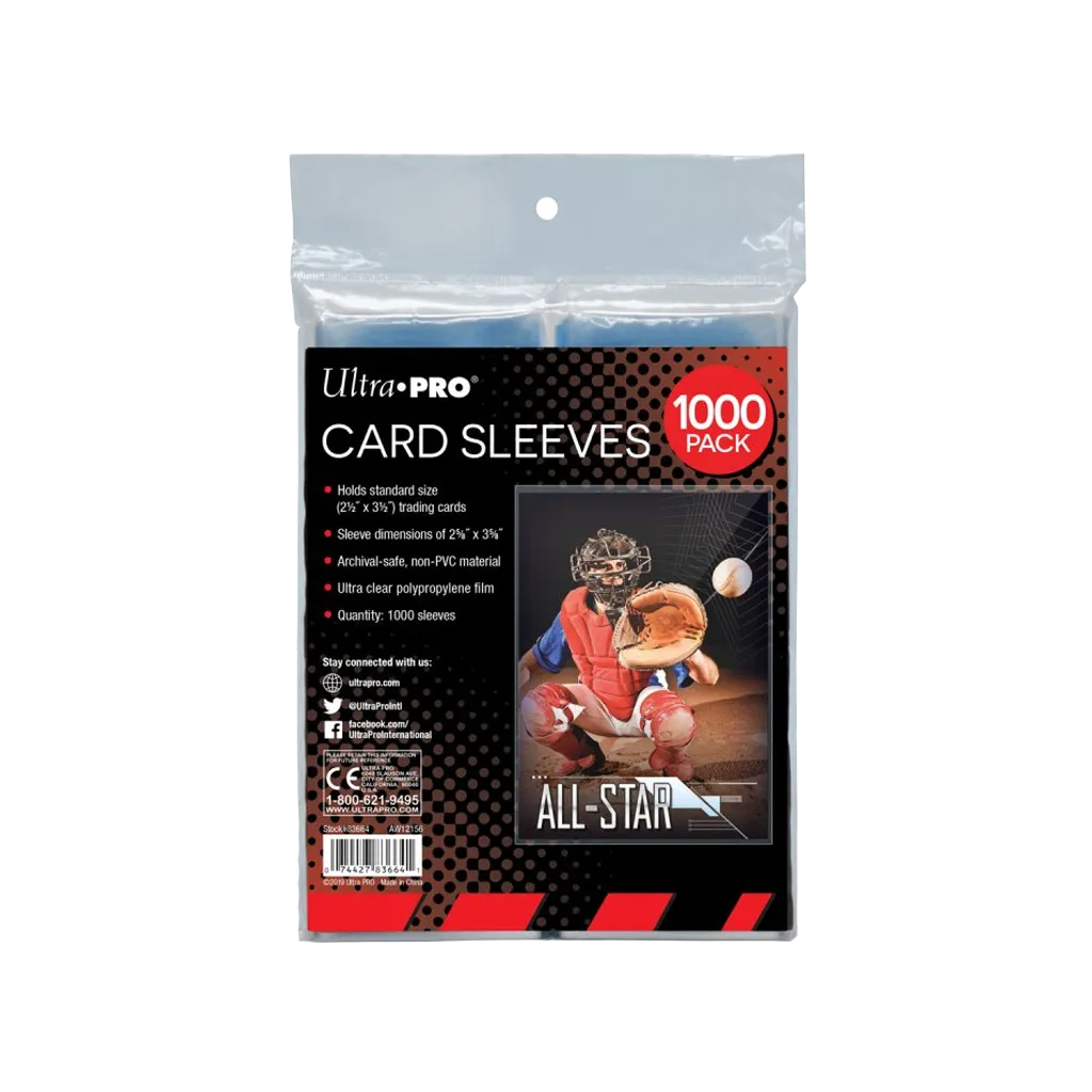 Ultra Pro Soft Trading Card Penny Sleeves 1000 Stück Verpackung Vorderseite