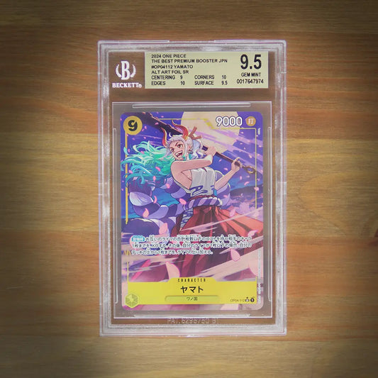 One Piece Card Game – Yamato OP04-112 SR Alternate Art aus The Best Premium Booster [JP] – Beckett 9.5 Gem Mint Bewertung, japanische Ausgabe 2024