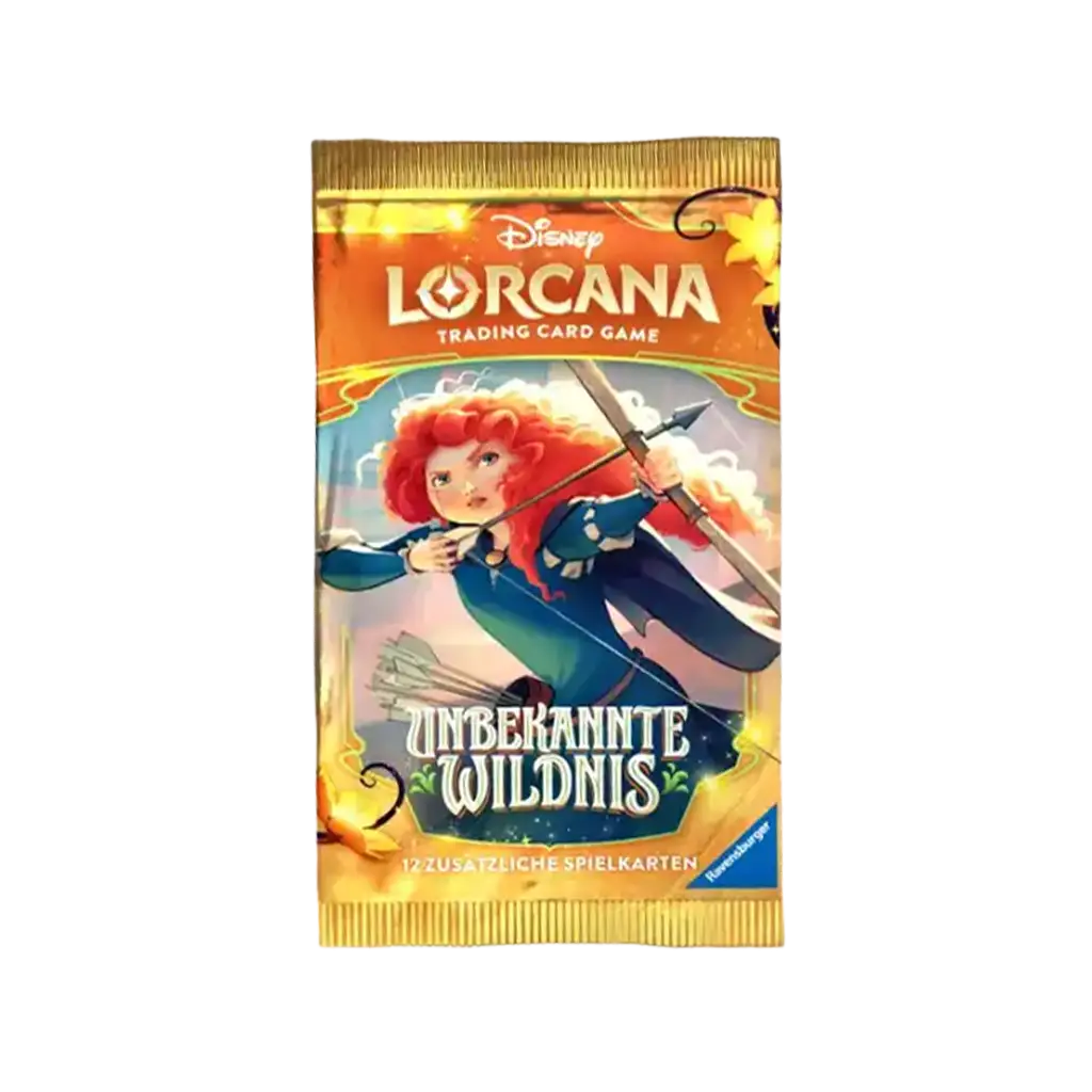Disney Lorcana Unbekannte Wildnis Booster Pack Deutsch mit Merida Artwork