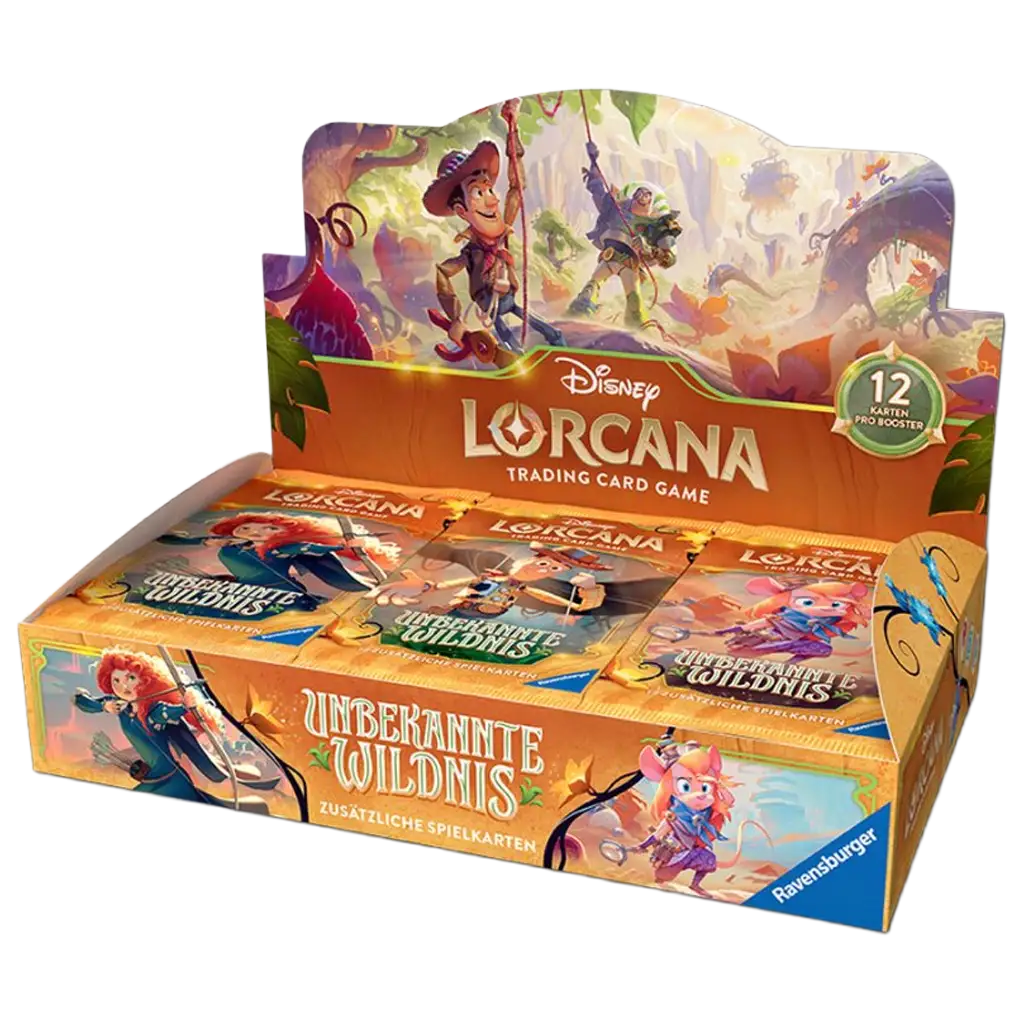 Disney Lorcana Unbekannte Wildnis Booster Display Deutsch mit 24 Packs