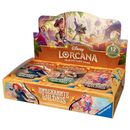 Disney Lorcana Unbekannte Wildnis Booster Display Deutsch mit 24 Packs