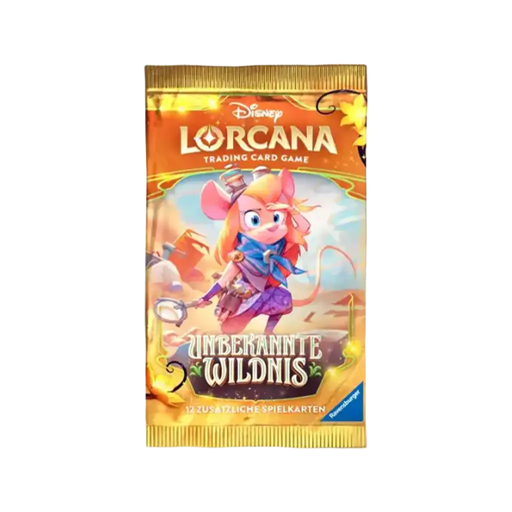 Disney Lorcana Unbekannte Wildnis Booster Pack Deutsch mit Pixar Charakter Artwork