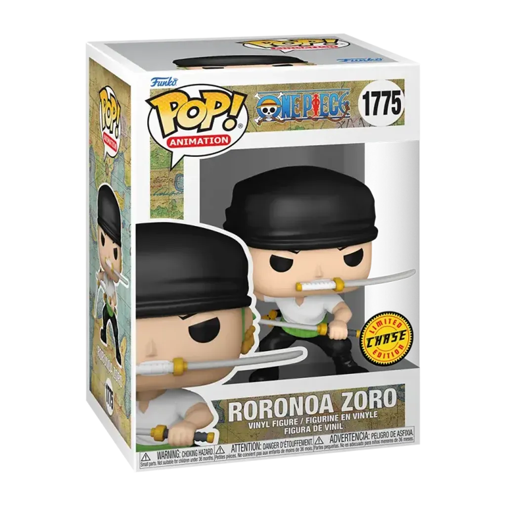 Funko POP One Piece Roronoa Zoro #1775 Three Sword Style Chase mit Limited Edition Sticker
