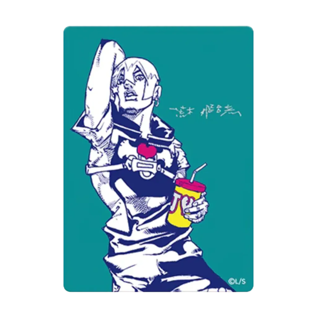 The JOJOLands Jodio Joestar Shueisha Natsucomi 2026 Metakira Card mit gedruckter Hirohiko Araki Signatur