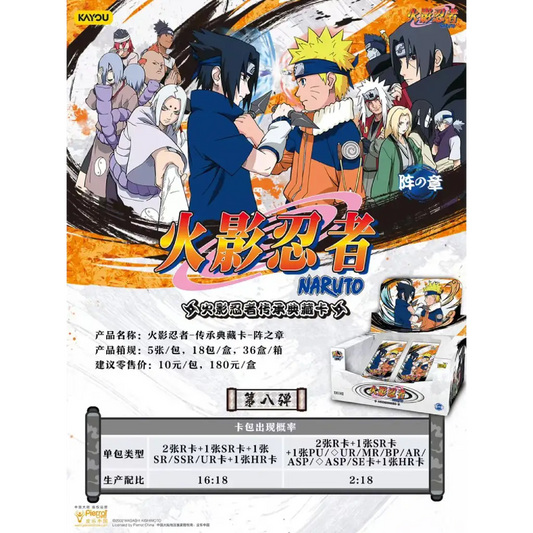 Naruto Kayou Tier 4 Wave 8 Booster Box Cover und Display Artwork