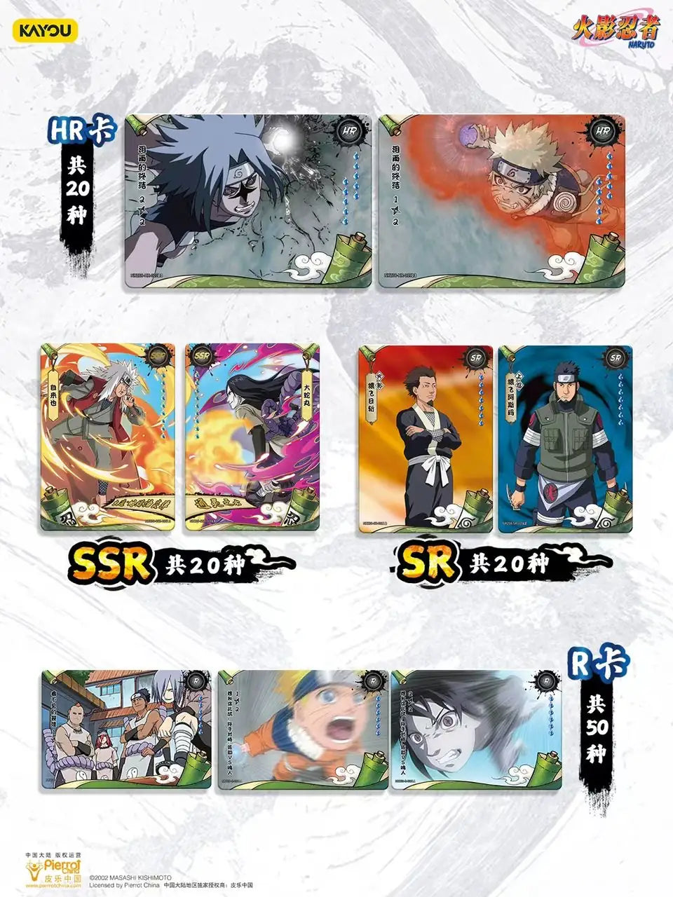 Naruto Kayou HR SSR SR R Karten Übersicht Wave 8 Set