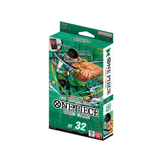 One Piece Card Game Green Roronoa Zoro Starter Deck ST32 Englisch mit OP-16 Boosterpack